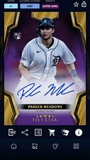 Digital Topps Bunt 24 Five Star  Signature Parker Meadows RC Tigers /2452 Rookie