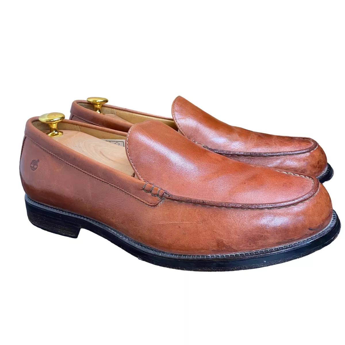 Timberland Shoes UK 7 Brown Leather Lofers Slip On Shoes