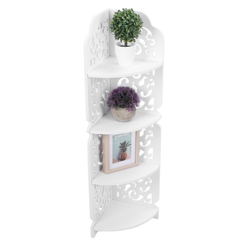 4-Tier Lace Carved Wood Corner Shelf Shelves Bookcase Holder Storage Display AU - Picture 8 of 8