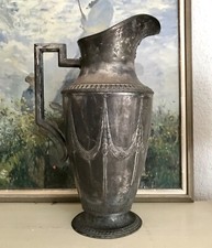 Antik Orivit GROSSE Henkelvase Vase Krug versilbert? Zinn? Rarit&auml;t