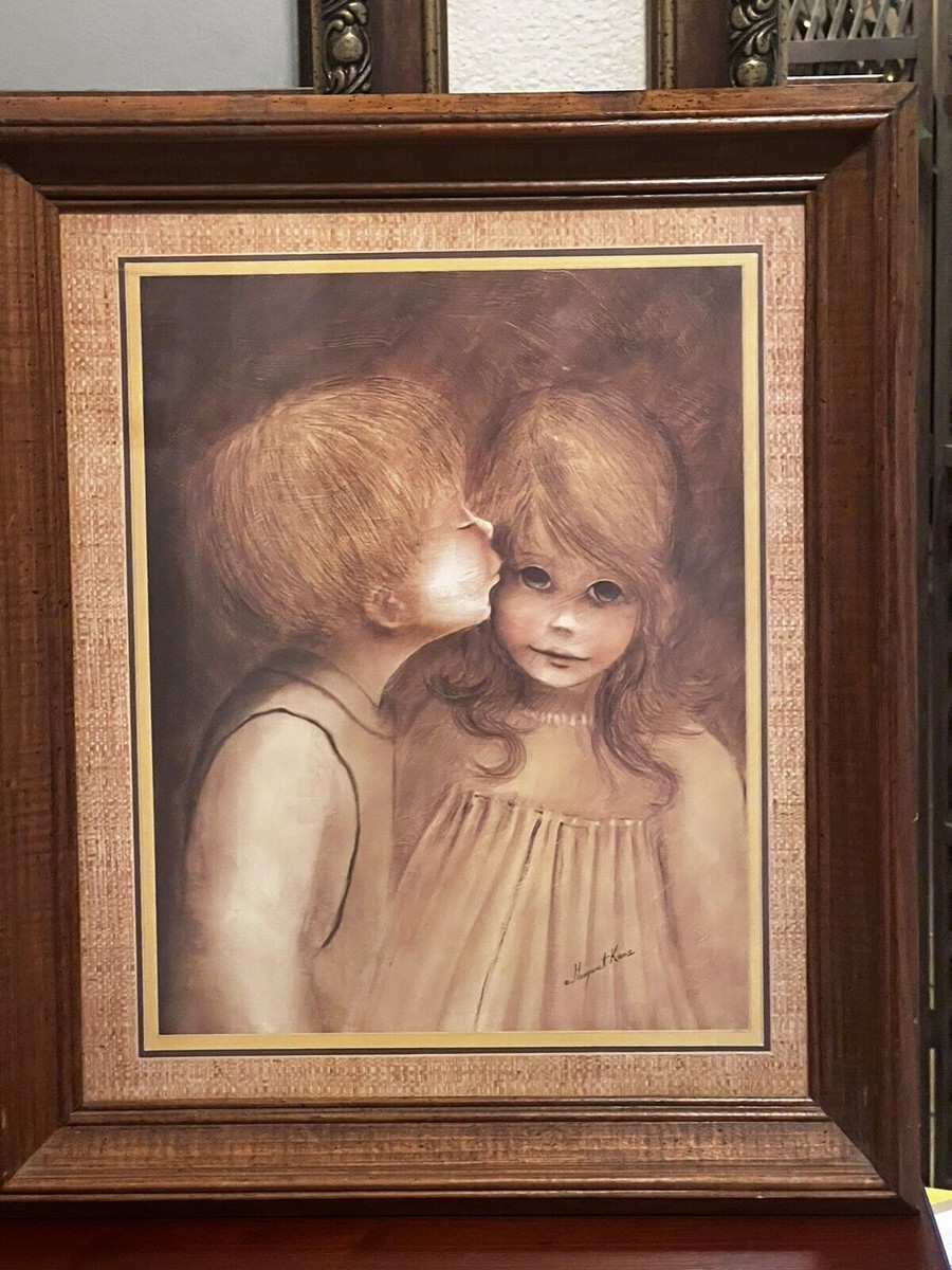Vintage A Little Kiss 17x20