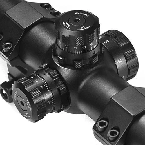 Mira para rifle Barska 10-40x50 Mil Dot IR retícula SWAT con montaje de anillo tejedor AC10550 Foto 4 de 4