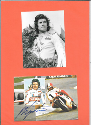 ITALIAN GIACOMO AGOSTINI MotoGP Legend Photo Autograph. A-B