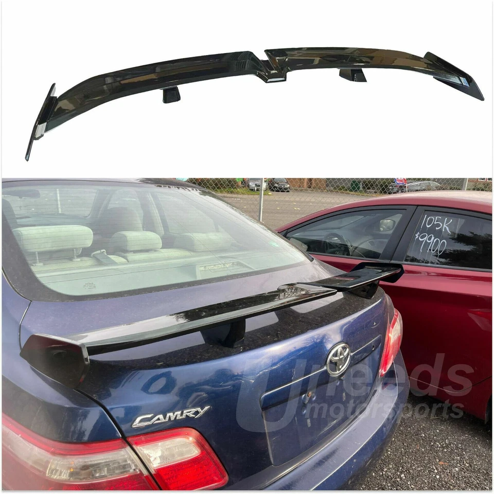 Ajuste Toyota Camry 2008-2011 JDM GT Estilo Brilho Preto Tronco Traseiro Asas Spoiler - Imagem 2 de 4