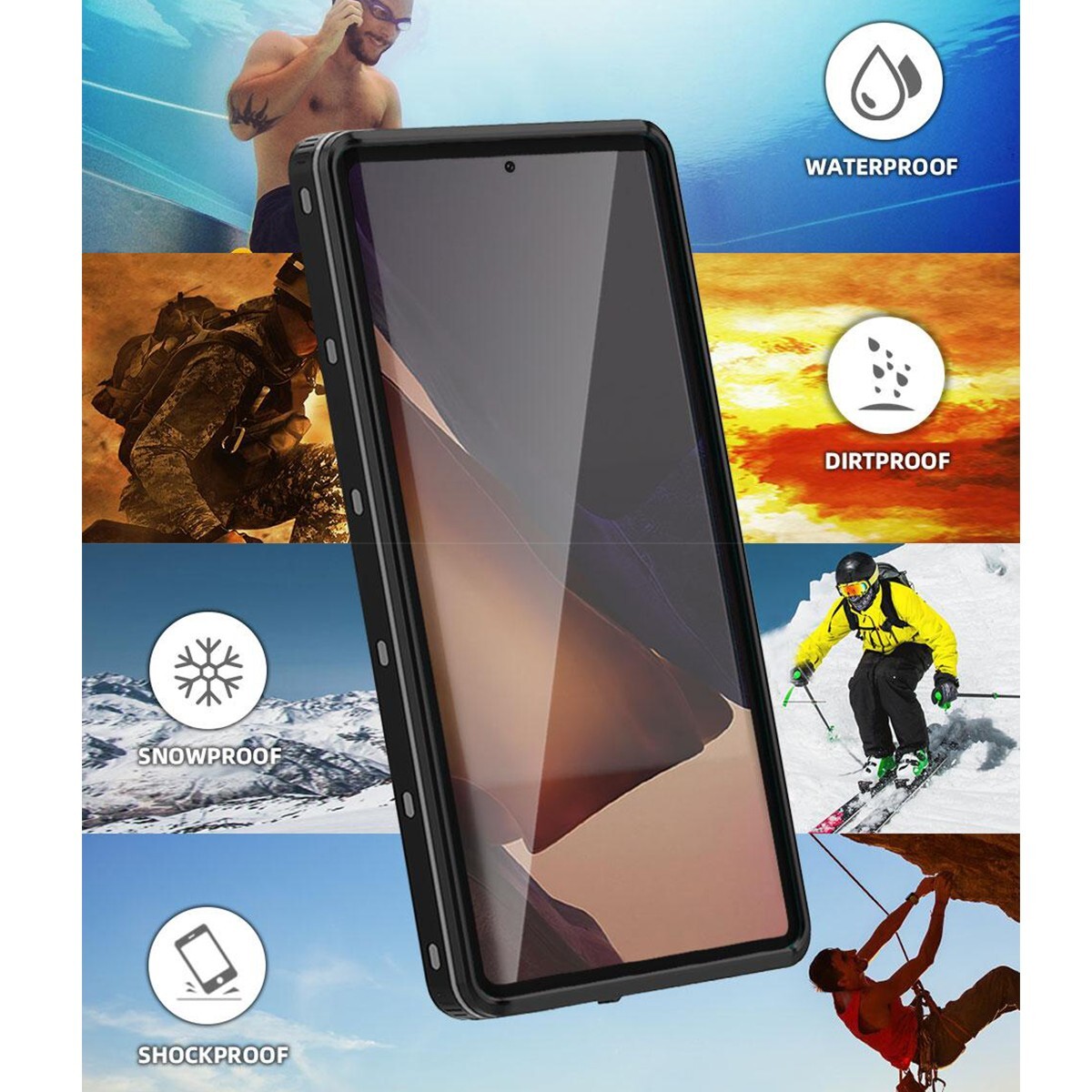 Waterproof Shockproof Heavy Duty Case Cover For Samsung Galaxy Note20 Ultra  5G