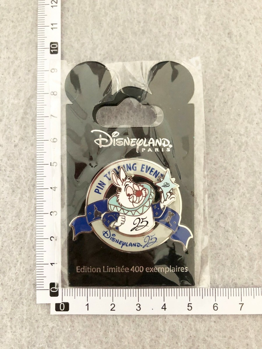 Disneyland Paris DLP 25th Anniversary White Rabbit Alice Pin 