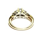 14k white yellow gold .95ct round diamond engagement ring band 3.6g 6.25 — photo 5