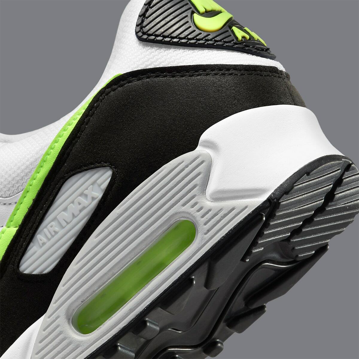 Nike Air Max 90 Hot Lime Volt White Grey Black CZ1846-100 sz 7 Men's Retro — product photo 3 of 8