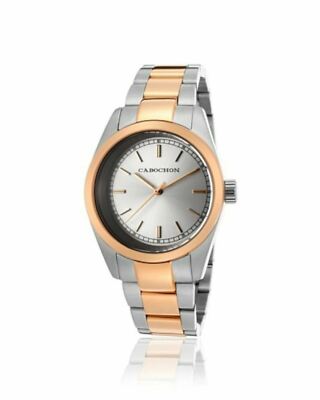 NEW Cabochon 531 Womens De Ce Monde Rose Gold Tone Silver Stainless Steel Watch