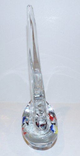 MURANO STYLE ART GLASS AQUARIUM FISH 10 1/4" SAILBOAT SCULPTURE ~OCEAN CITY~ - Picture 6 of 8