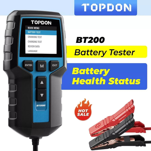 TOPDON BT200 12V Autobatterie Lasttester 24V Ladesystem Analyzer 2000CCA UK