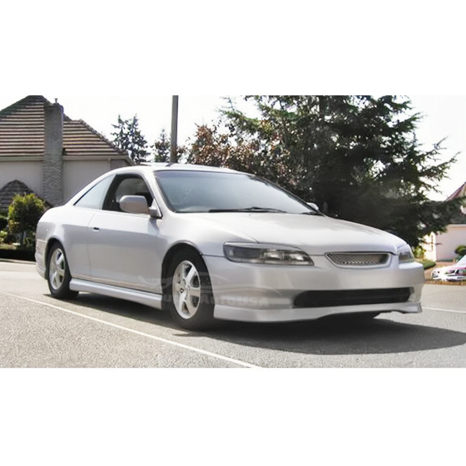 Alerón labial inferior delantero negro de poliuretano PU para Honda Accord 2001-2002 Foto 3 de 4