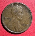 1914S US LINCOLN Cent! "San Francisco" Mint! VG+! Lower Mintage! Old US Coin!
