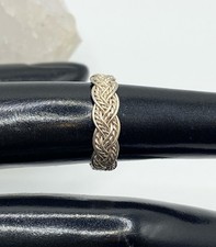 Pretty Vintage Braided Sterling Silver 925 Band Ring Sz. 5
