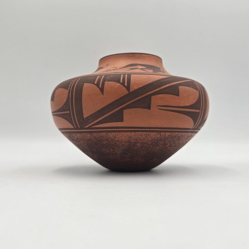 Zuni Pottery Anderson Peynetsa Polychrome Deer 4" Jar Native American Pottery - Picture 4 of 19