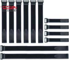 VELCRO Brand Bulk Pack 12 Reusable Fastening Cable Straps with Buckle Variety Si