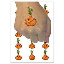 Crying Cartoon Whole Onion Temporary Tattoo Water Resistant Fake Body Art Set