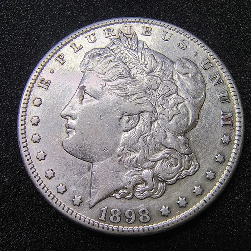 1898-S Morgan Silver Dollar $1 - San Francisco -90% Silver- XF-AU Det. - Cleaned