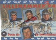 Original Autogramme Wasmeier Kirchner Seizinger Hoppe Lillehammer 94 /// Autogra