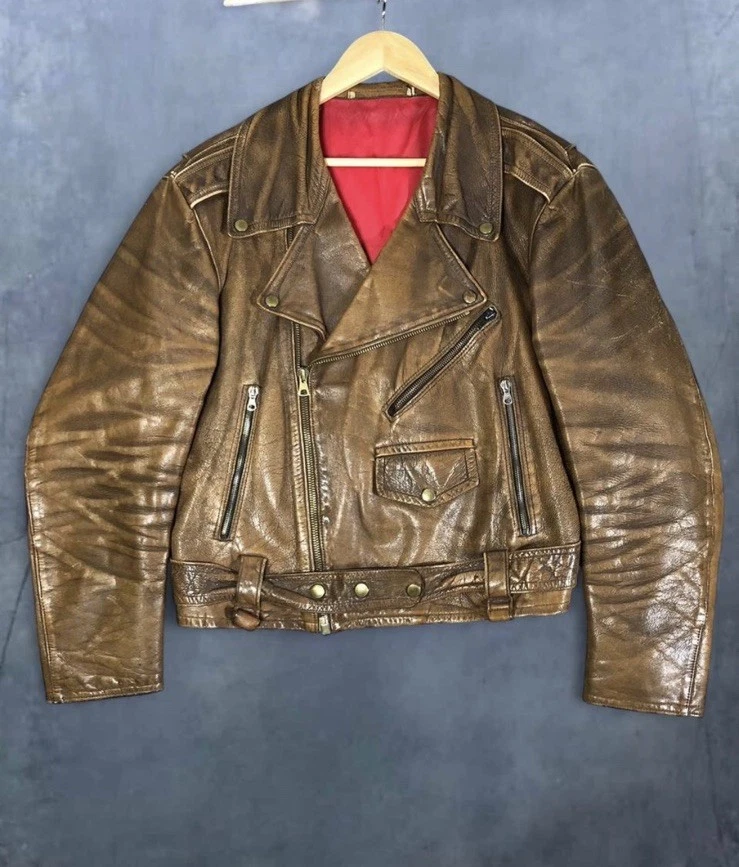 Leather Punk 1970s Vintage Outerwear Coats & Jackets for Men for