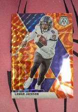 2020 Panini Mosaic - Lamar Jackson #19 Mosaic Reactive Orange Prizm
