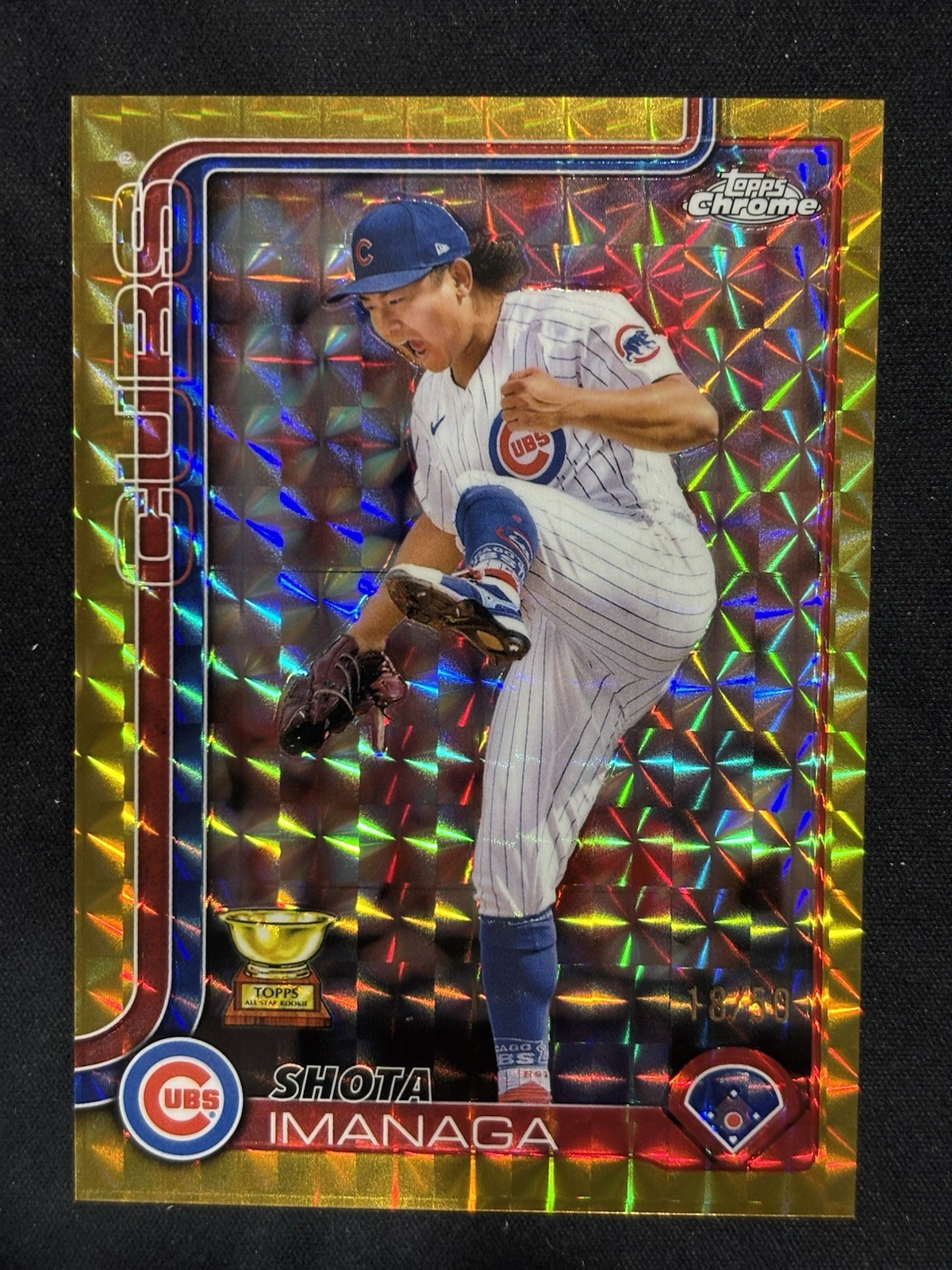 2025 Topps Chrome - Shota Imanaga #149 Gold Geometric Refractor /50
