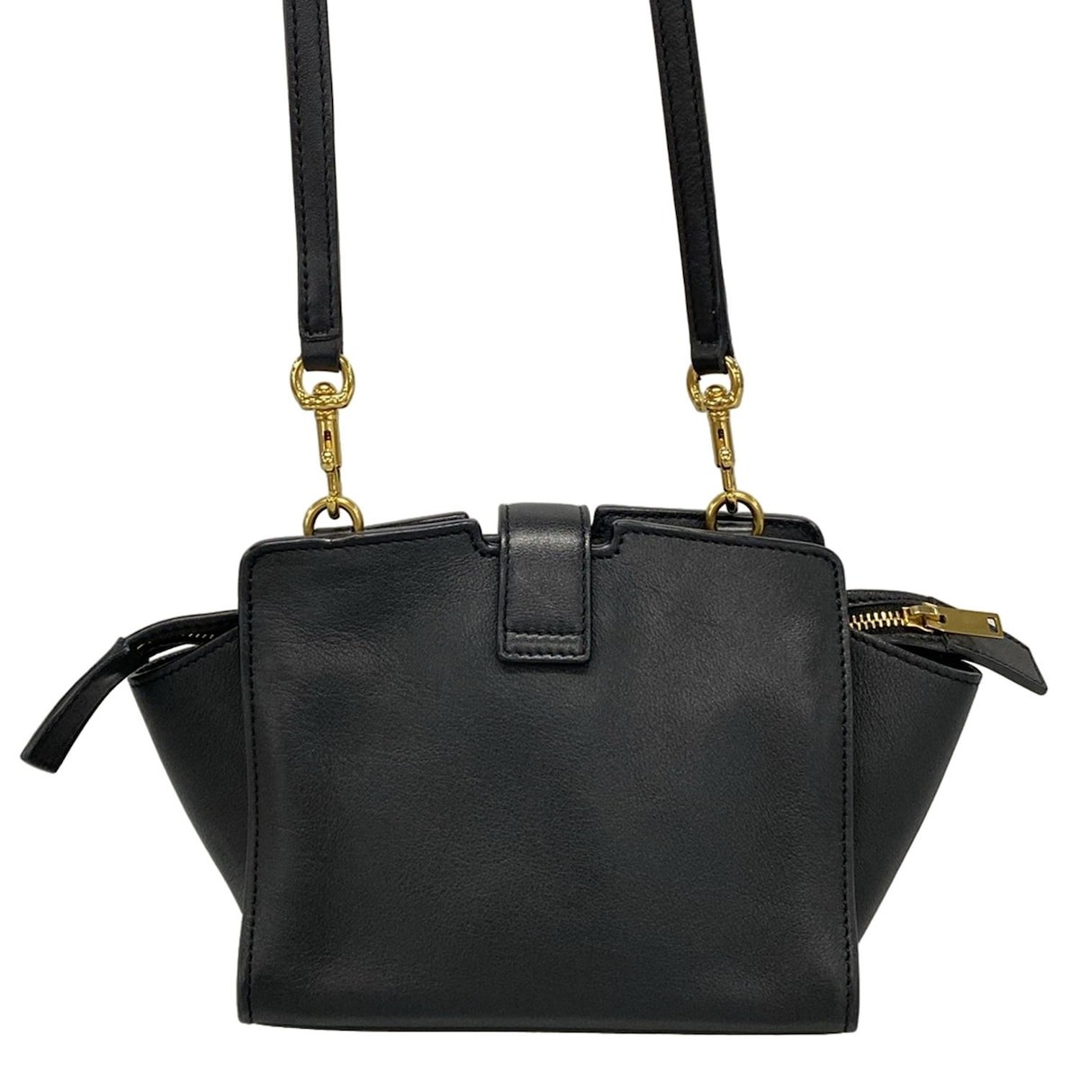 Borsa a tracolla originale SAINT LAURENT PARIS Y Line Toy Cabas 452322 in pelle nera