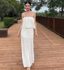 ZARA JACQUARD KNIT BANDEAU DRESS Size XS BRAND NEW