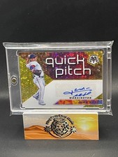 JUAN SOTO 2021 Panini Mosaic Prizm Quick Pitch AUTO #QPA-JS Gold Disco #d /10