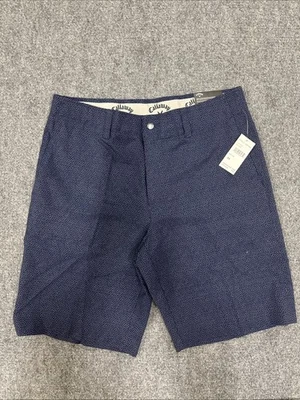 🔥CALLAWAY MEN'S GOLF STRETCH SHORTS CGBSA0D1 COLOR PEACOT/BLUE NWT/SIZE 34 - Image 1 of 4