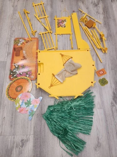 1987 Barbie Island Fun Hut Set Vintage Mattel #4414 For Parts Only No Box