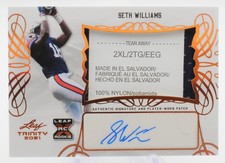 2021 Leaf Trinity Clothing Tag Patch Seth Williams PA-SW2 Patch Auto
