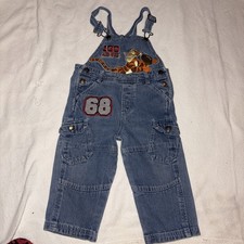 VINTAGE WINNIE THE POOH Tigger DISNEY STITCHED DENIM OVERALLS SIZE Kids 2T