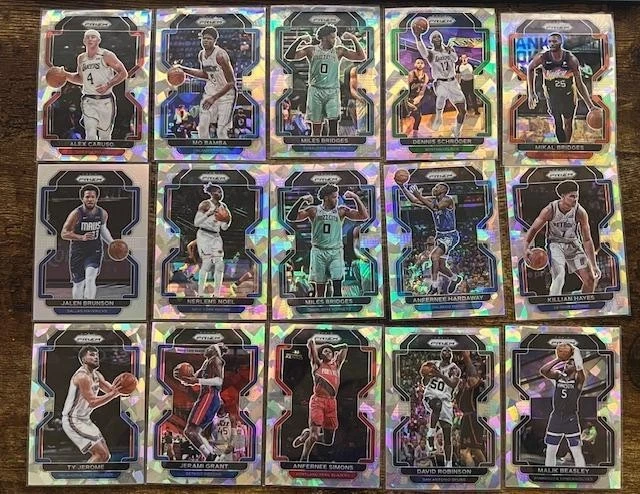 ¡LOTE DE 141 TARJETAS NBA PRIZM VETERANO! PRIZM PLATA, HIELO AGRIETADO, VERDE, PÚRPURA, RWB!! Foto 4 de 4