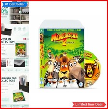 DVD Sleeves with Cover Art Insert Closing Flap 100 Pack Clear 120 Micron