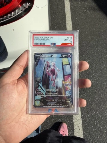 MEWTWO V #072/078 PSA 10 • 2022 Pokémon Alt Full Art Pokémon GO GEM MINT Holo
