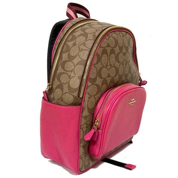 coach backpack school Womens Cargo Black One Size : Clothing, Shoes & Jewelry Signature coated canvas and refined pebble leather Inside zip and multifunction pockets Double zip closure fabric lining Handle with 2 1/4 drop Outside zip pocket Adjustable shoulder straps 10 3/4 (L) x 12 1/2 (H) x 4 3/4 (W) Style No. Coach Large signature backpack school