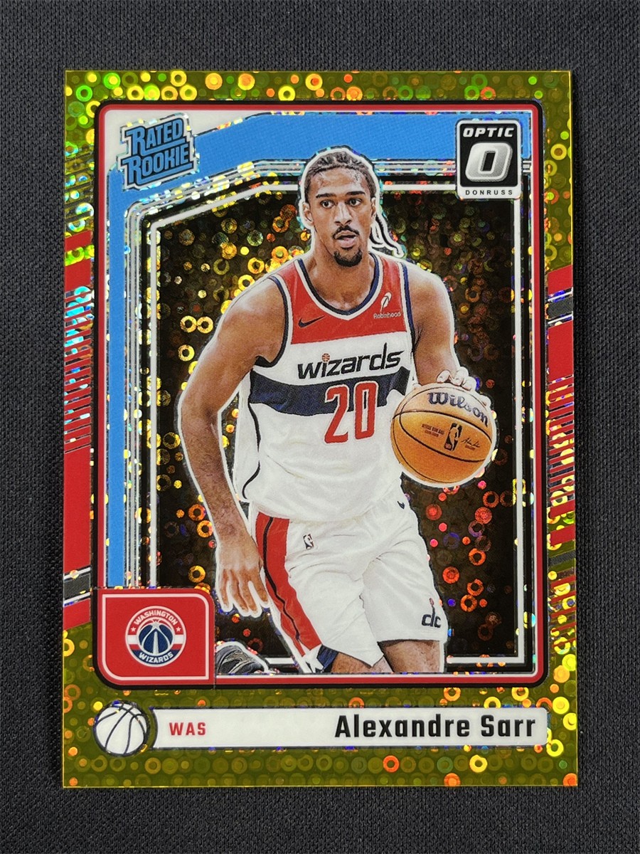 10/10 ≈1/1 2024-25 Donruss Optic Alexandre Sarr Gold Disco Rated Rookie RC #276