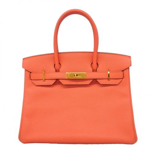 Auth [6gc2889] HERMES Handbag Birkin 30 Epsom Rose Jaipur Gold metal fitting...