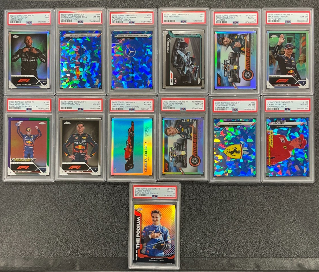 50-CARD PSA SLAB LOT: F1 RACING KIMI, VERSTAPPEN, HAMILTON +++ view 3