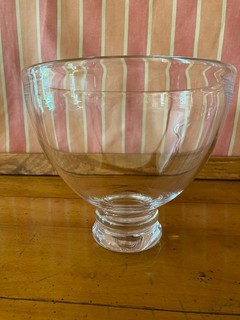 SIMON PEARCE CAVENDISH FOOTED BOWL Hand Blown Glass 7.75" D Made in USA signed