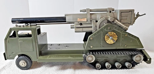 Vtg Marx Lumar Pressed Steel Mobile Atomic Cannon Gun Truck 23" Electric Works
