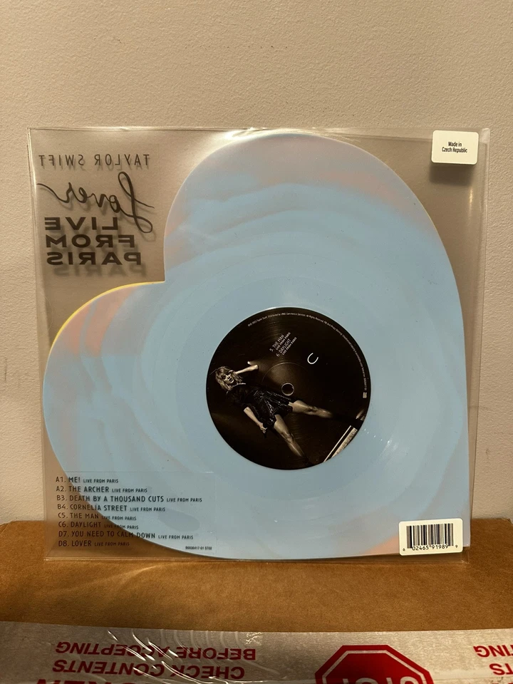 Taylor Swift Lover Live From Paris Heart Shaped Vinyl 2025 - IN HAND - Image 2 of 2