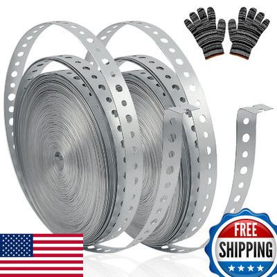 AxiSculpt 2PK 3/4''x100ft Galvanized Pipe Hanger Strap Metal Easy Cut