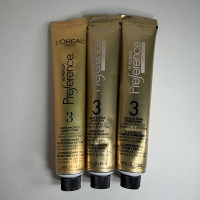 3 Loreal Superior Preference COLOR & SHINE #3 Conditioner 1.86oz Care Supreme