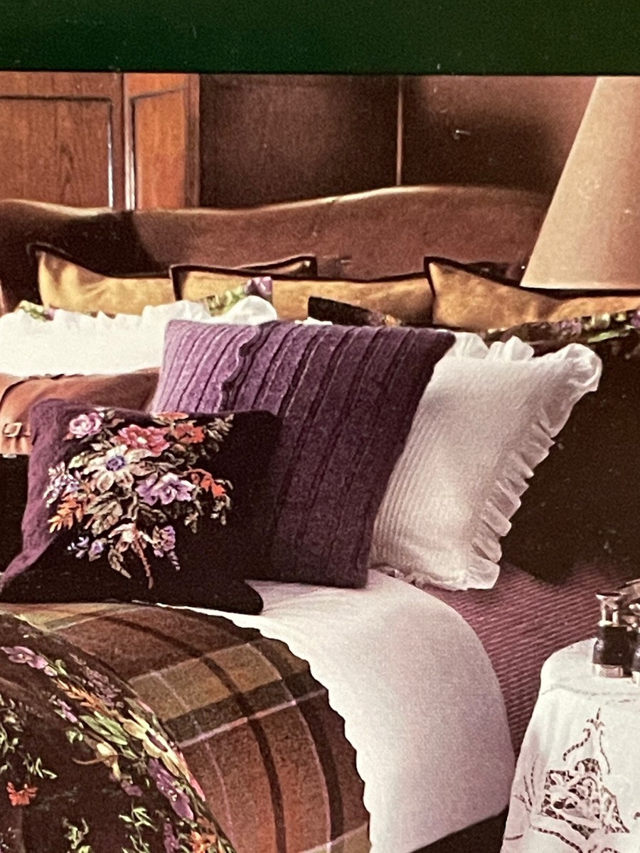 RARE New Ralph Lauren *BRITTANY White Embroidered KING FLAT SHEET