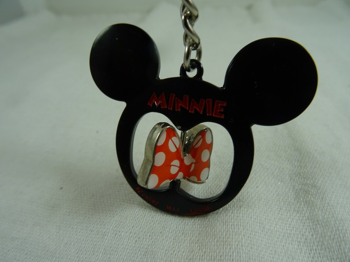 Disney Minnie Mouse Polka Dot Bow Keychain - Red, Yellow, Black Here is a look at the Mini Minnie Mouse Headband Keychain  main image 4
