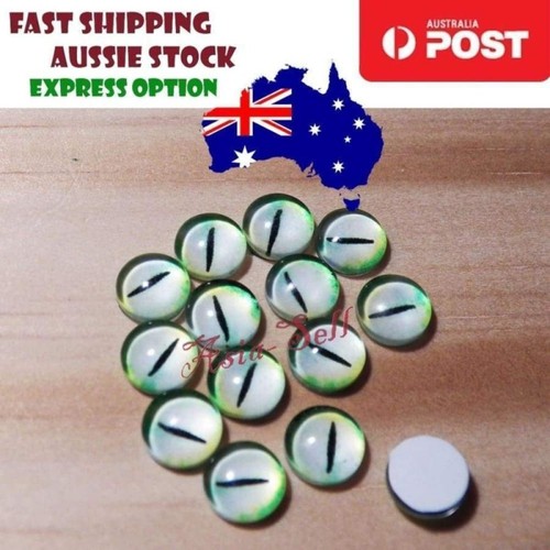 10pcs Round 18mm Glass Eyes Dragon Lizard Frog Eyeballs - Picture 22 of 32