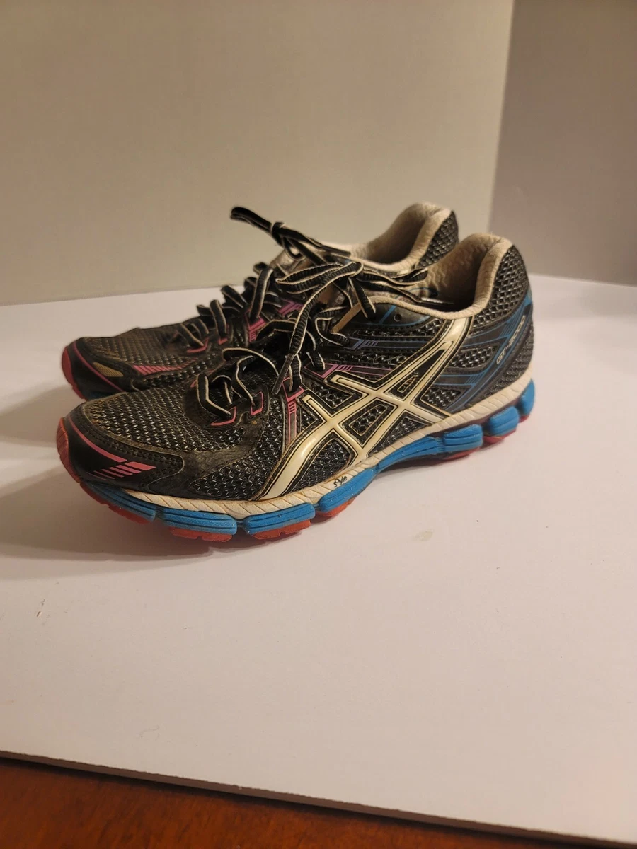 Asics T2K7N GT 2000 Running Training Shoes Black Blue pink Gel