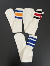 Vintage Tube Socks Over Calf Multi-Stripe Athletic Sports 22" 3pr NOS